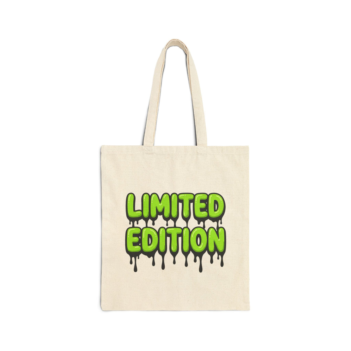Tote Bag — "Limited Edition" Green Drip Canvas Tote