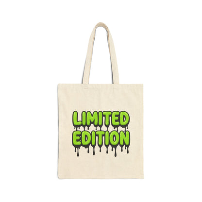 Tote Bag — "Limited Edition" Green Drip Canvas Tote
