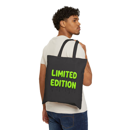 Tote Bag — "Limited Edition" Green Drip Canvas Tote
