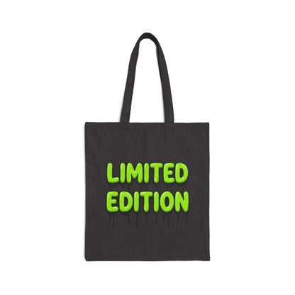 Tote Bag — "Limited Edition" Green Drip Canvas Tote