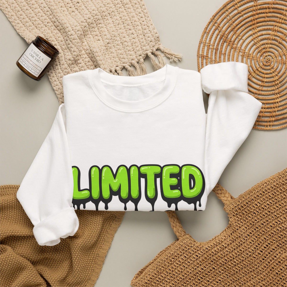 Limited Edition Crewneck Sweatshirt — Green Drip Graphic