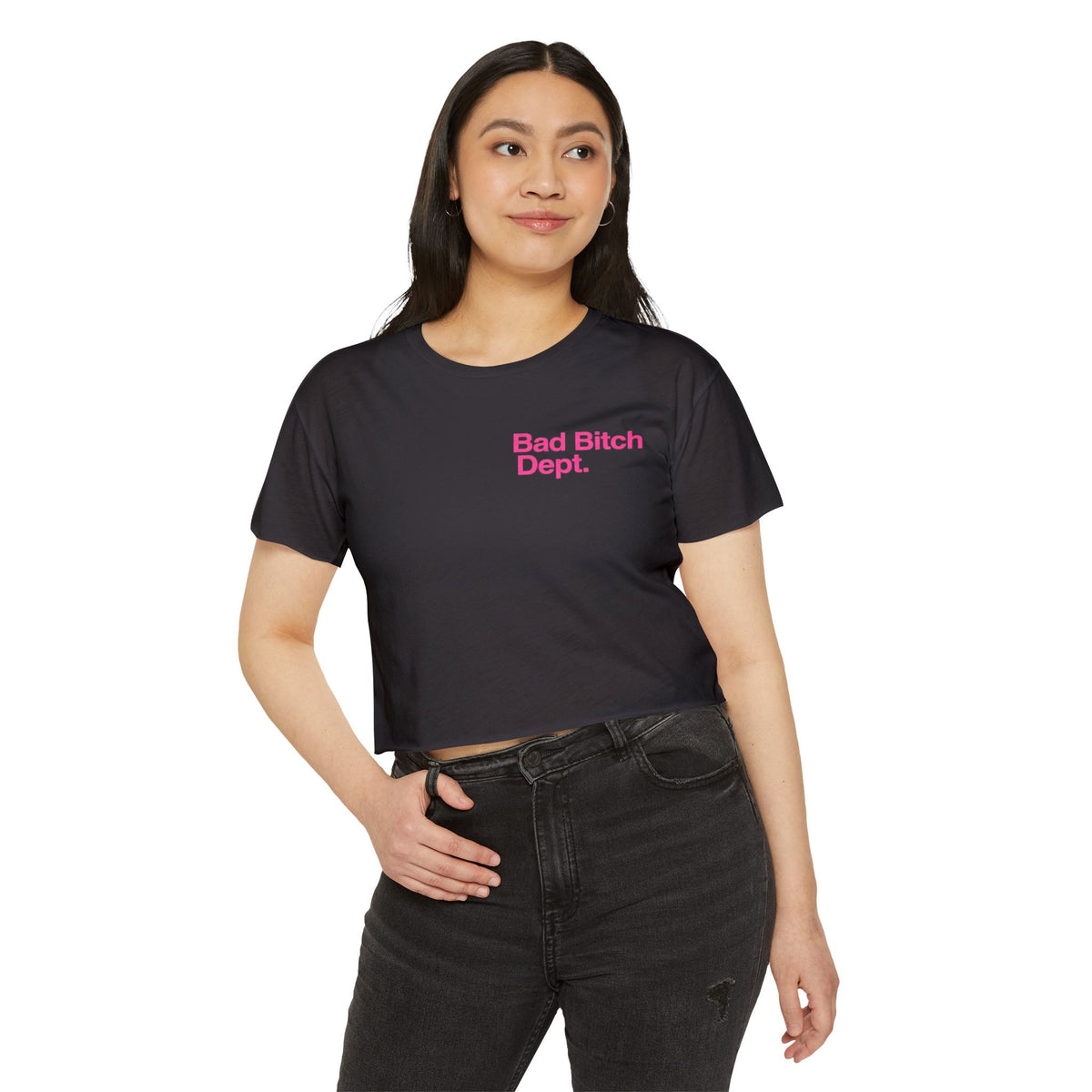 Bad Bitch Dept. Crop Top — Women's Festival Graphic Tee