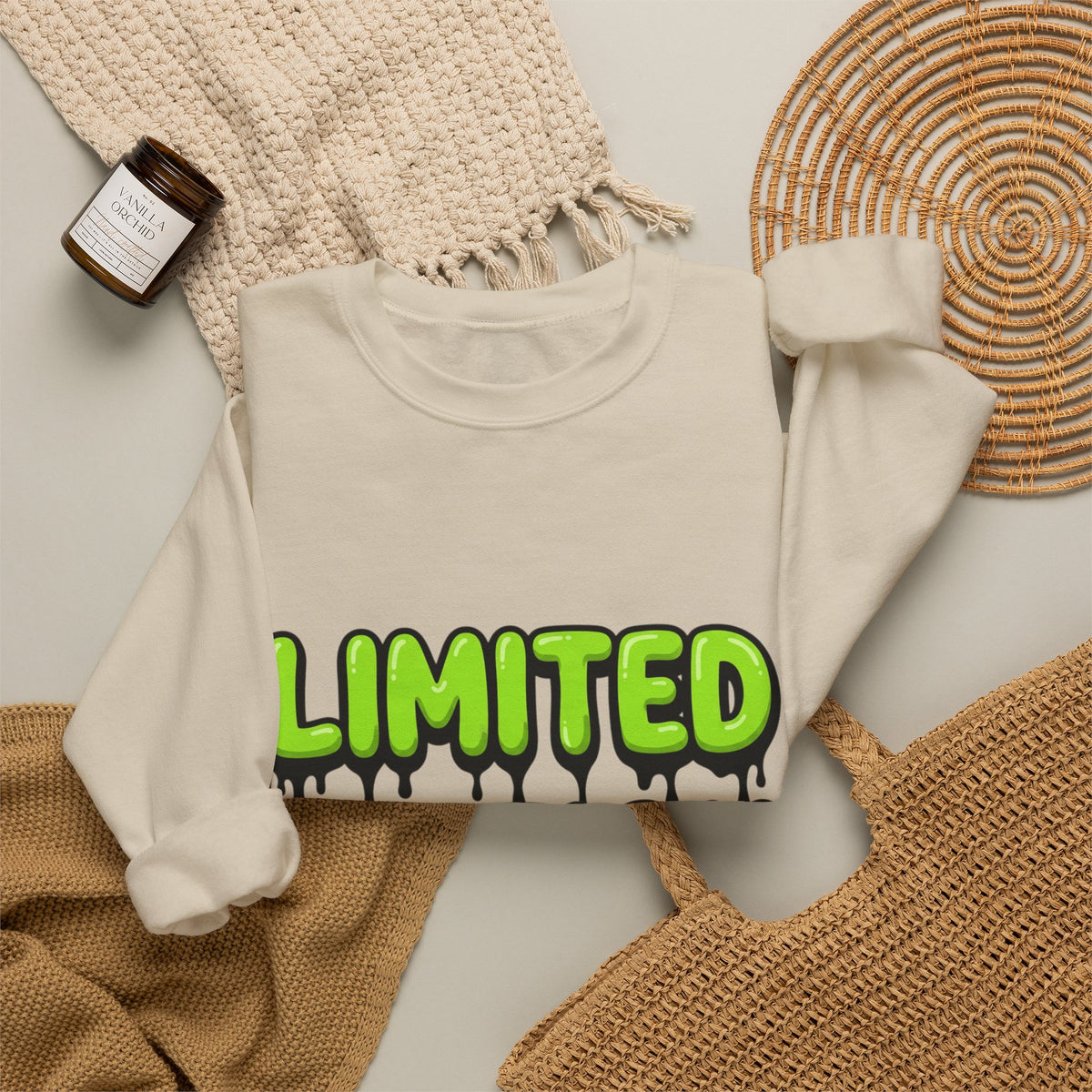 Limited Edition Crewneck Sweatshirt — Green Drip Graphic