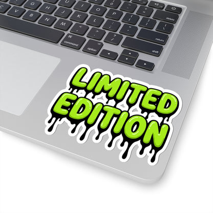 Limited Edition Drip Kiss-Cut Sticker — Neon Green Slime Decal
